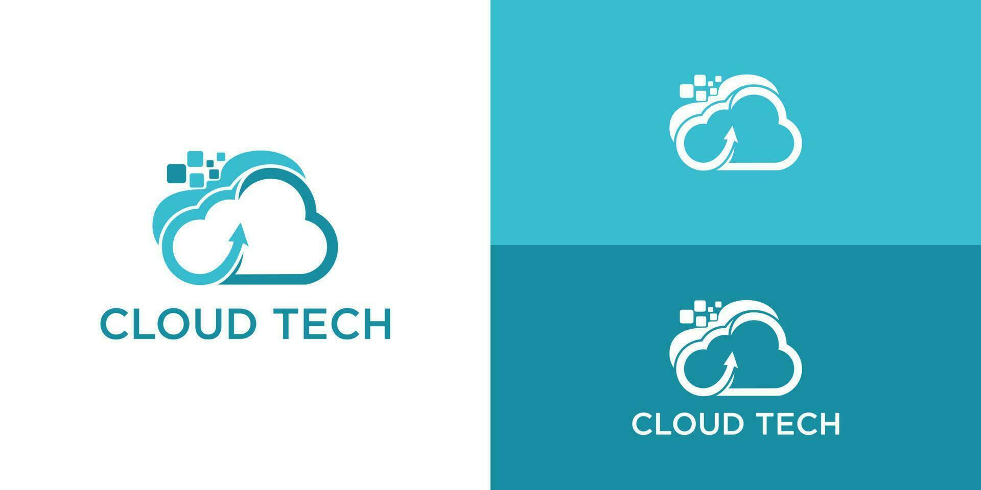 nuage technologie logo abstrait Créatif nuage logo vecteur