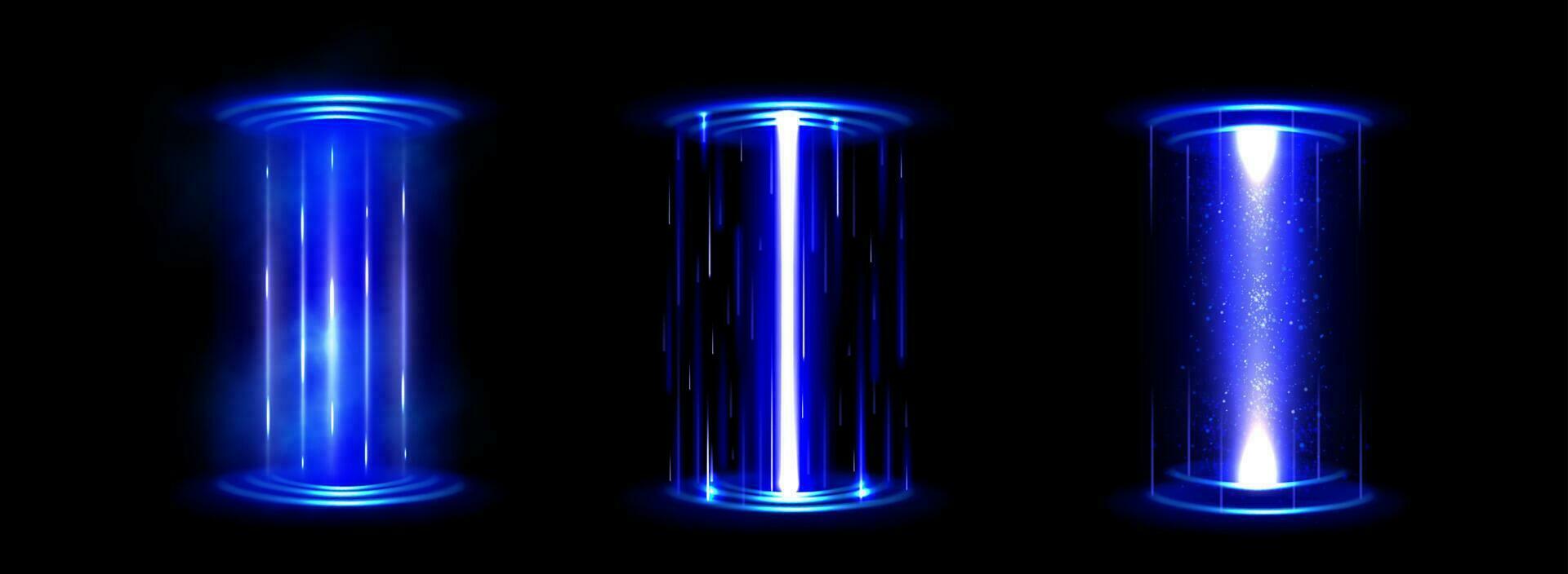 cercle hologramme Jeu portail avec hud lumière effet vecteur