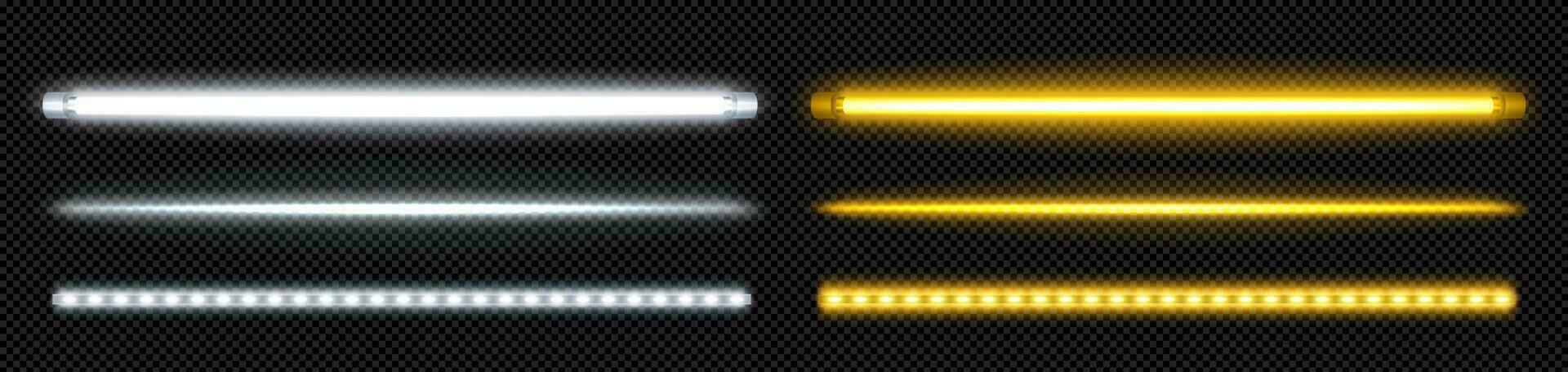 néon tube lampe, vecteur fluorescent LED lumière bar