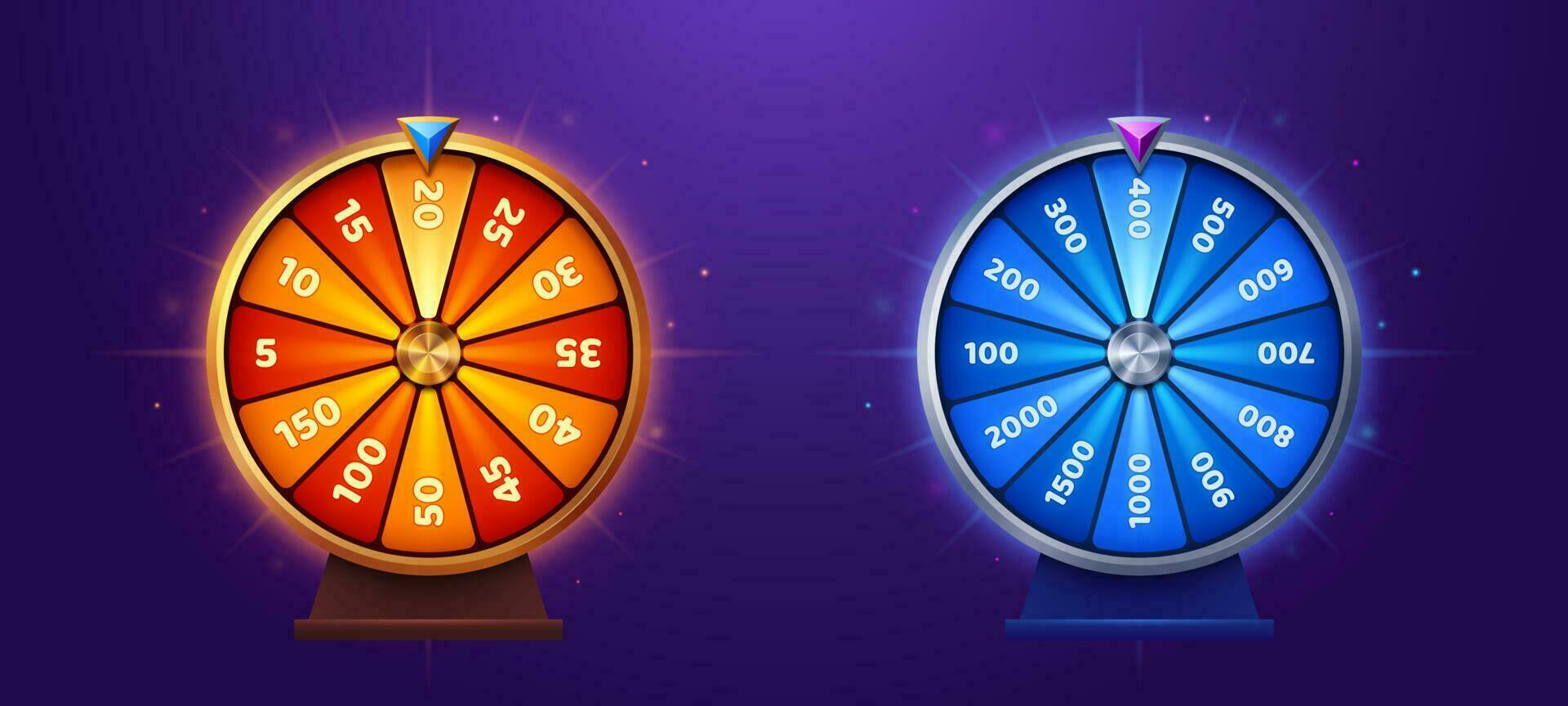 ui chanceux Jeu rotation, casino fortune roue vecteur