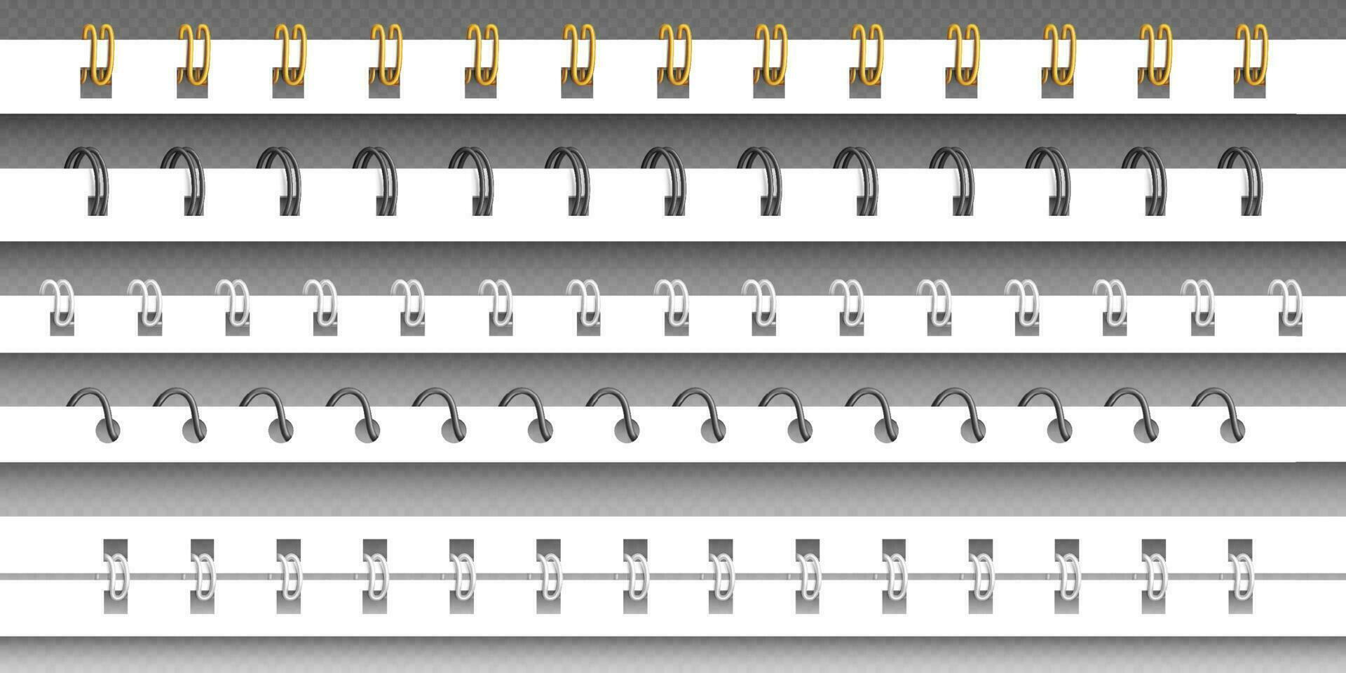 réaliste spirale carnet classeur vecteur maquette