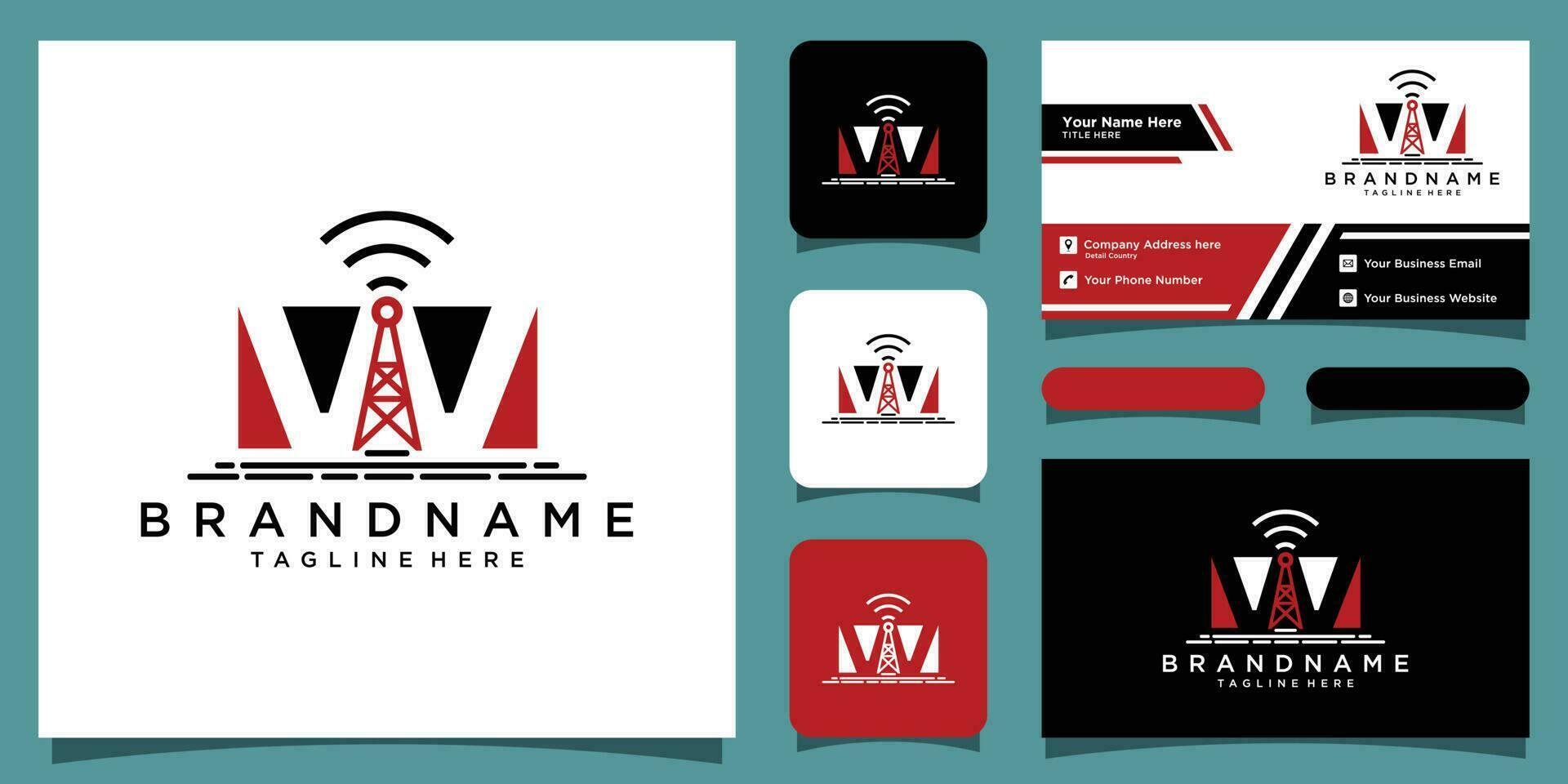 lettre w logo symbole modèle conception vecteur, Créatif symbole avec affaires carte conception prime vecteur