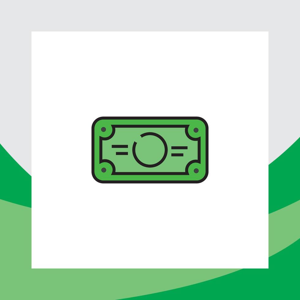 vert argent icône, dollar facture symbole, vert dollar facture financier illustration vecteur