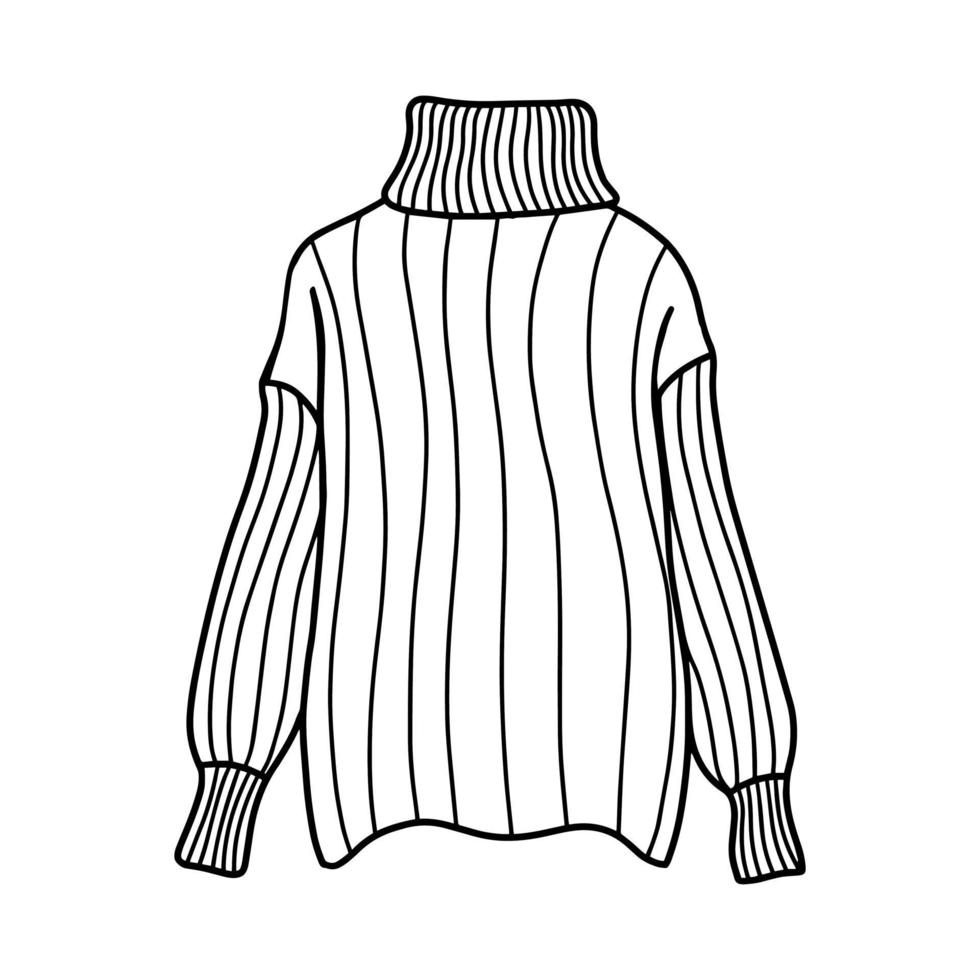 pull en maille à col montant. illustration vectorielle vecteur