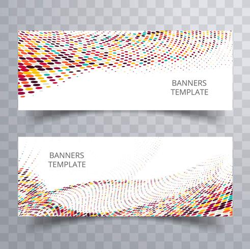 Scénographie de bannière en pointillé coloré abstrait vecteur