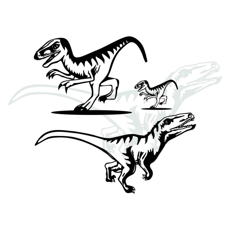 plat dinosaure rapace illustration vecteur