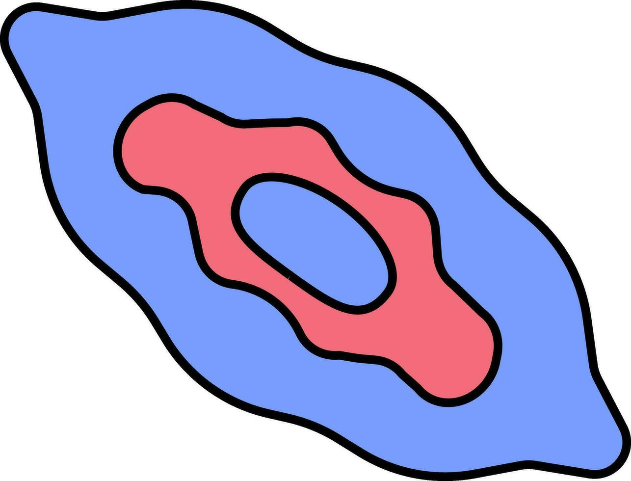 illustration de nébuleuse plat icône dans bleu et rouge couleur. vecteur
