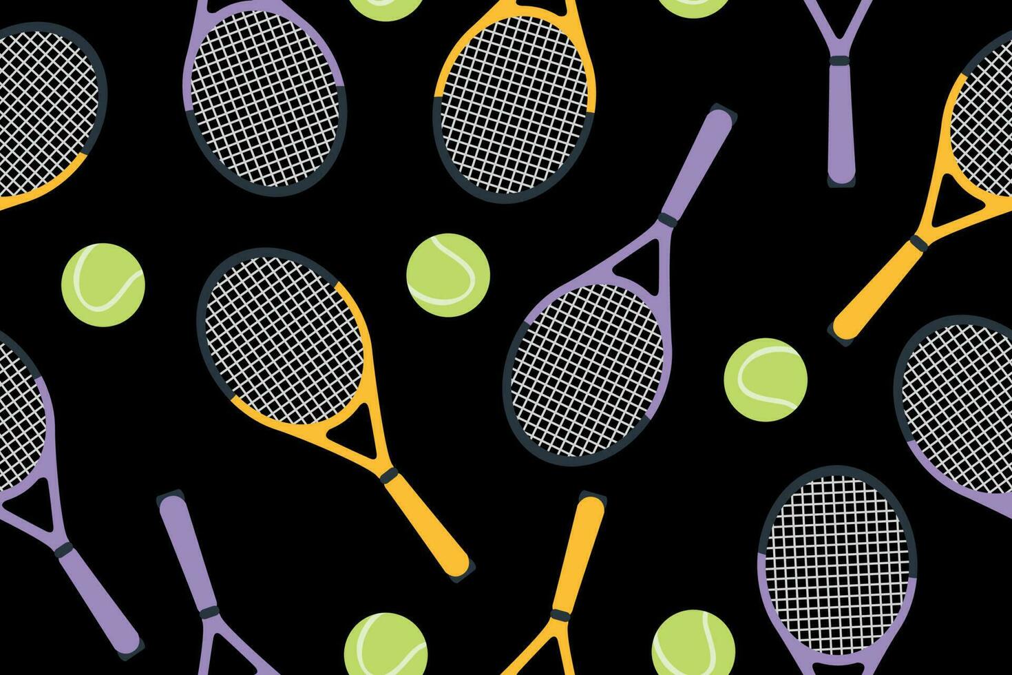 des sports sans couture modèle avec tennis badges dans une plat conception style. vecteur