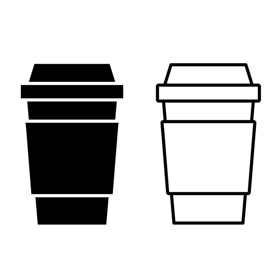 café icône vecteur ensemble. thé illustration signe collection. chaud les boissons symbole ou logo.