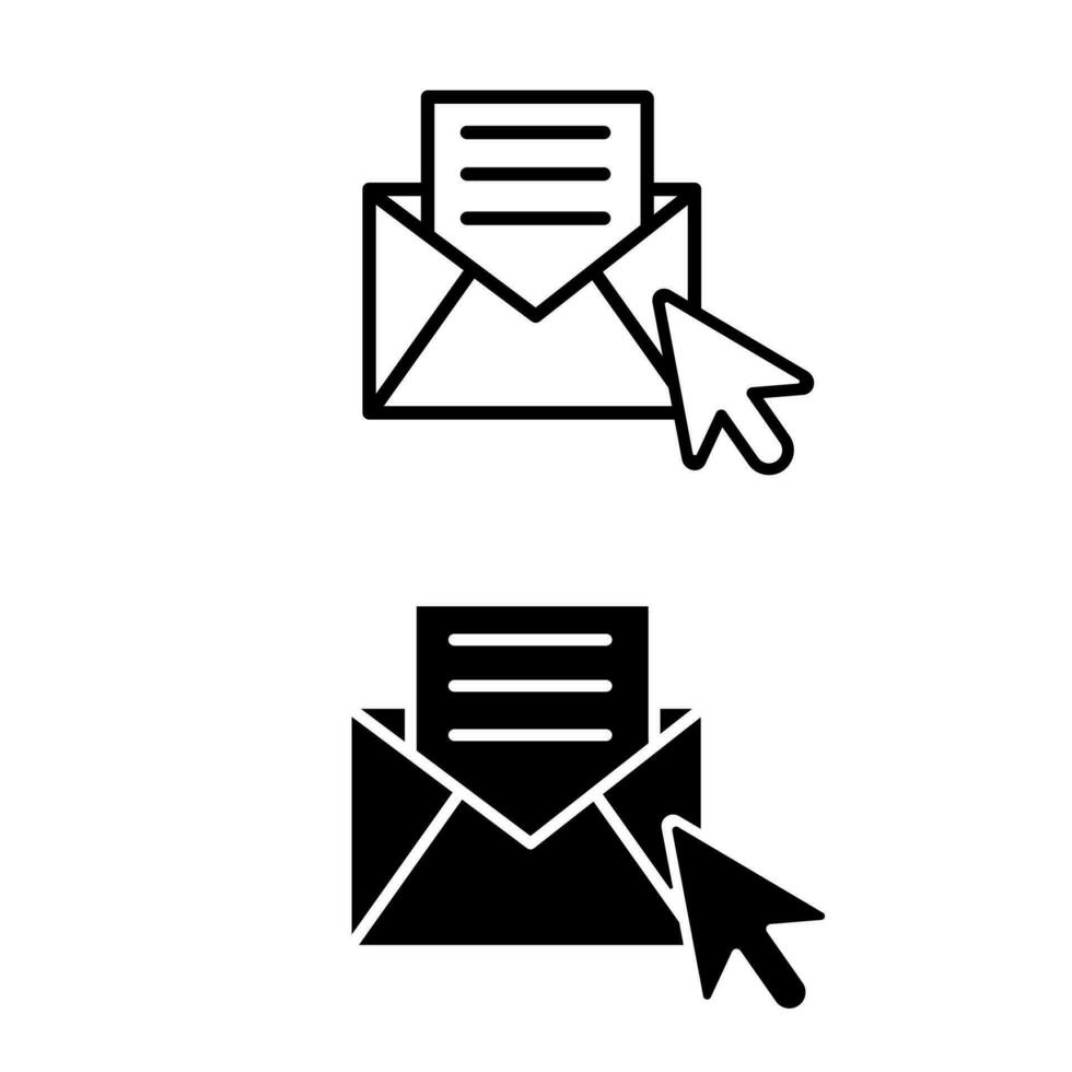 courrier icône vecteur ensemble. Publier illustration signe collection. message symbole ou logo.