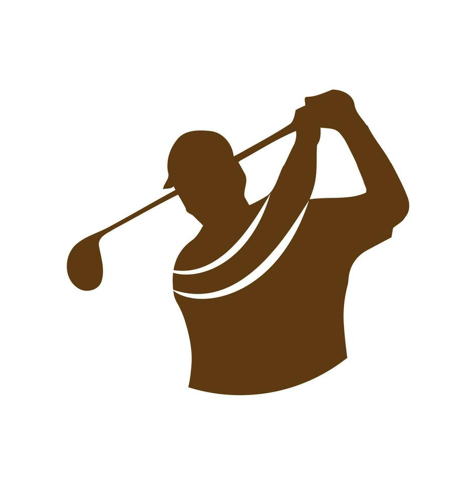 le golf logo balançoire tirer utilisation pour le golf club vecteur