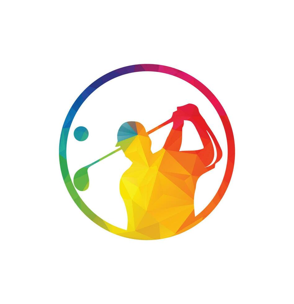 le golf logo balançoire tirer utilisation pour le golf club vecteur