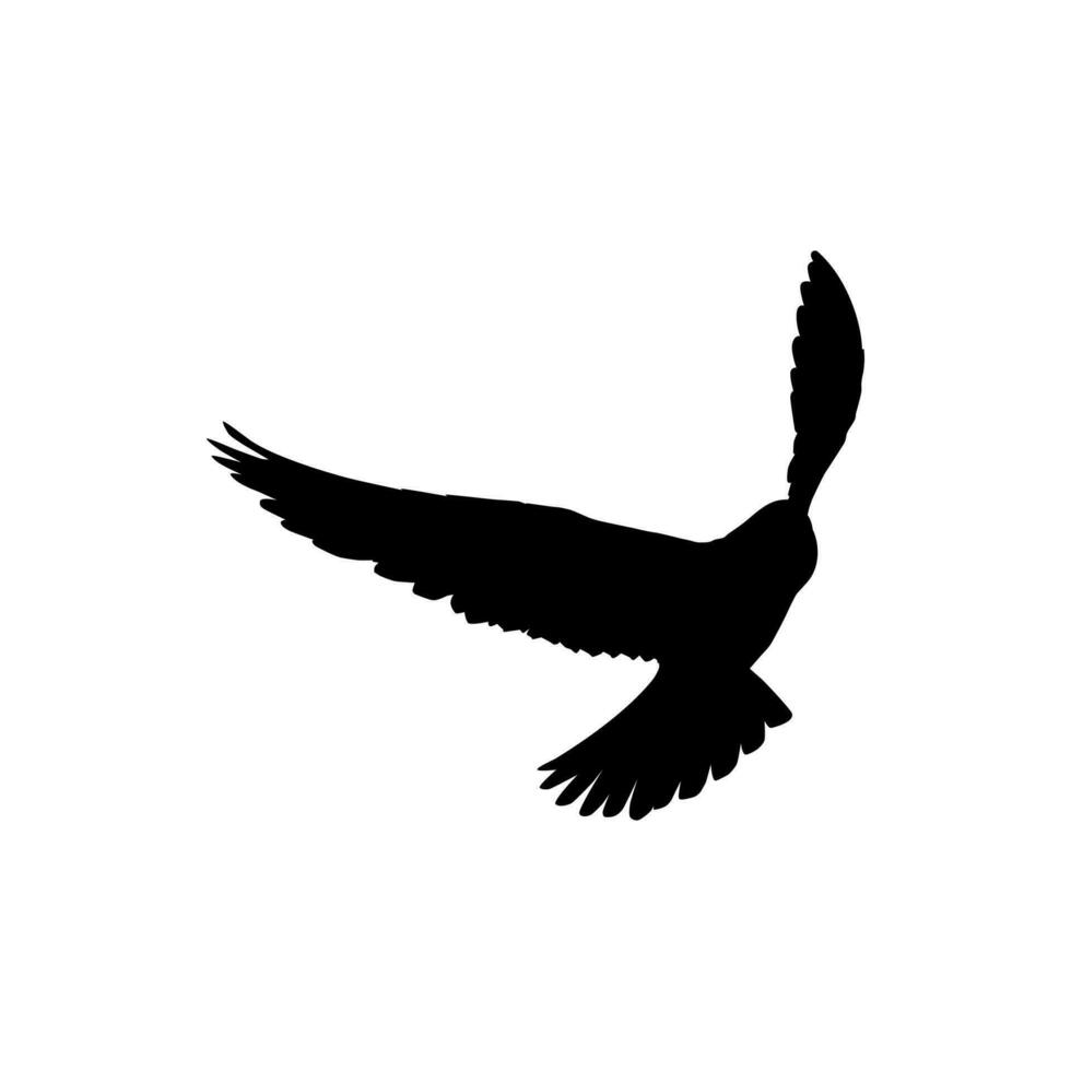 silhouette de le en volant oiseau de proie, faucon ou faucon, pour logo, pictogramme, site Internet, art illustration, ou graphique conception élément. vecteur illustration