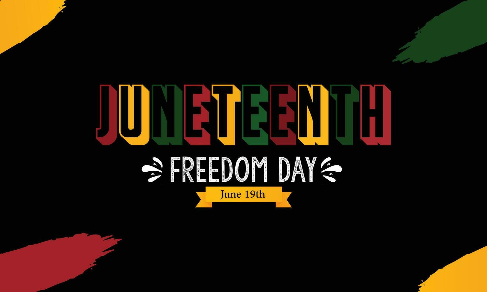 juneteenth jour, fête liberté, émancipation journée dans 19 juin, Afro-américain histoire et patrimoine. vecteur