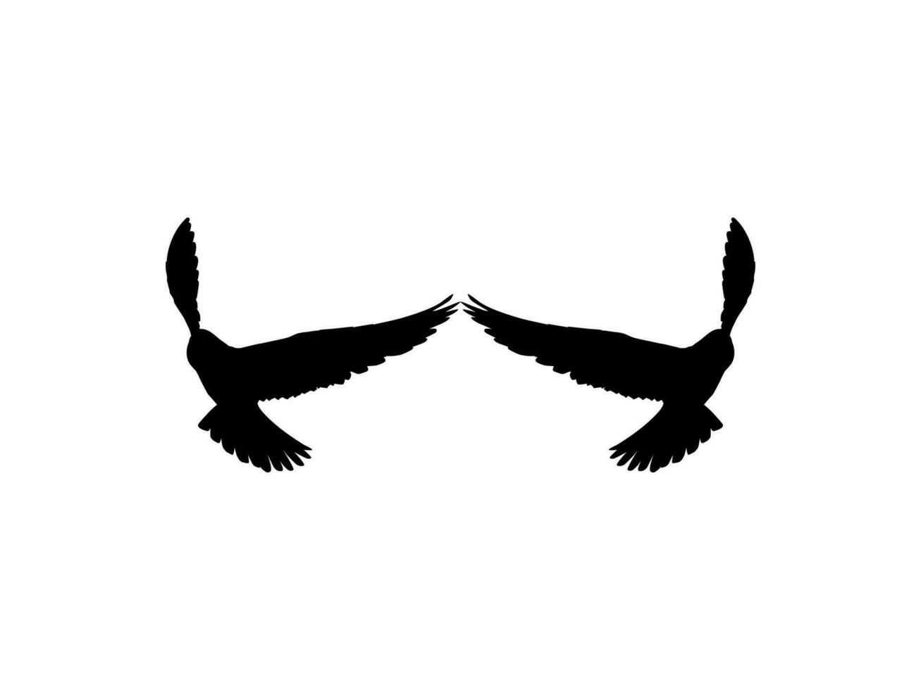 silhouette de le en volant paire oiseau de proie, faucon ou faucon, pour logo, pictogramme, site Internet, art illustration, ou graphique conception élément. vecteur illustration