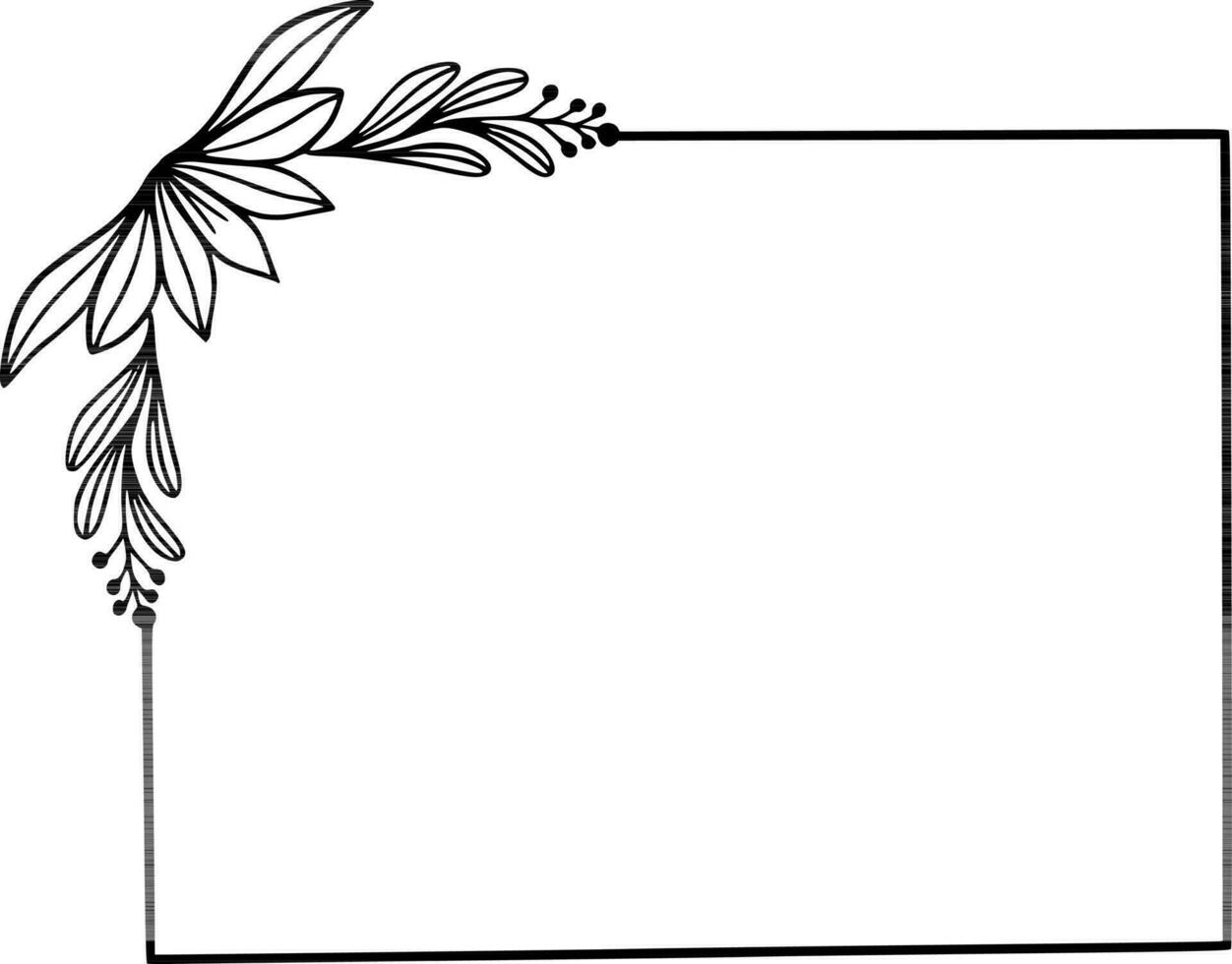 floral carré Cadre illustration vecteur