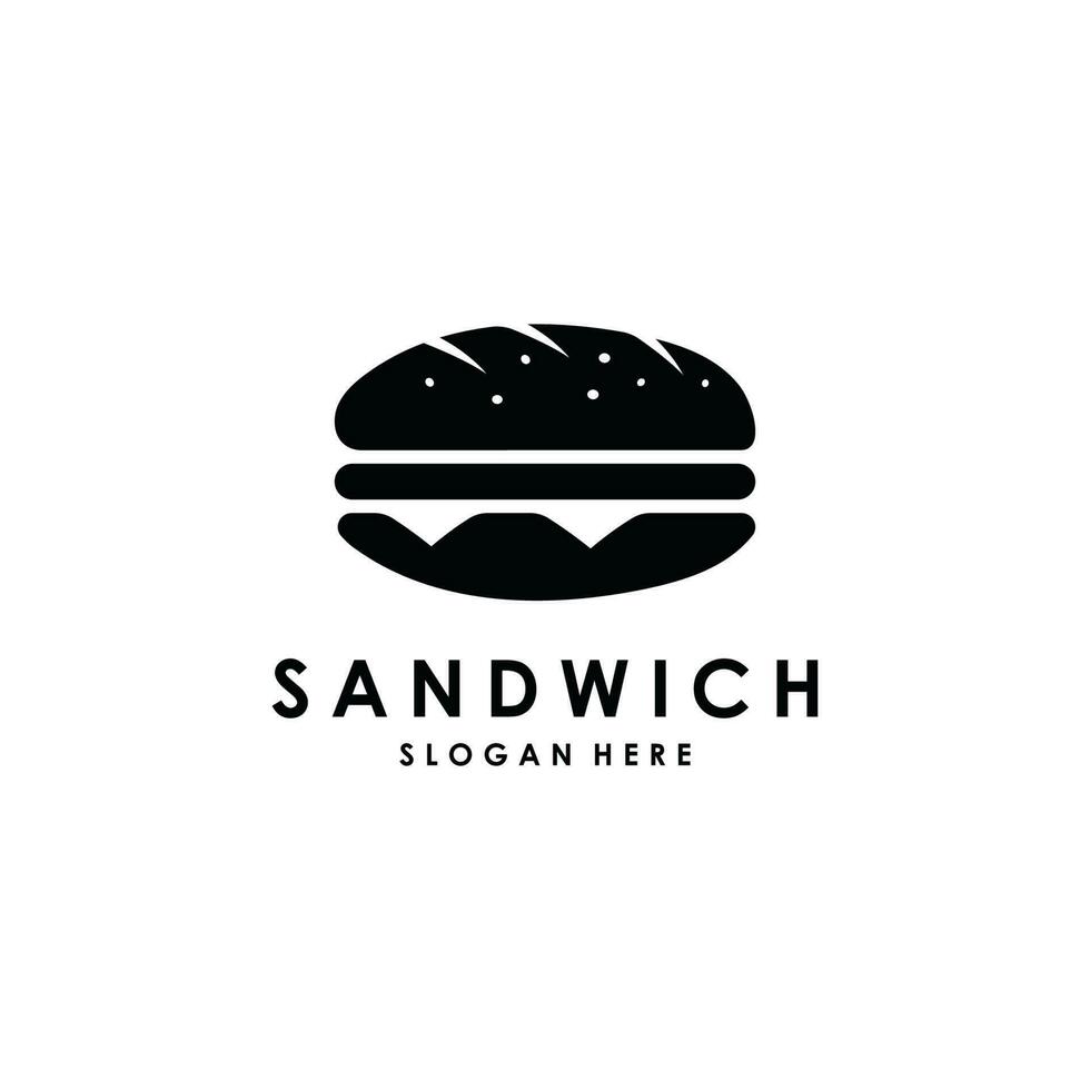 sandwich logo modèle avec vecteur concept