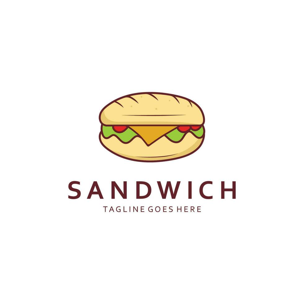 sandwich logo modèle avec vecteur concept