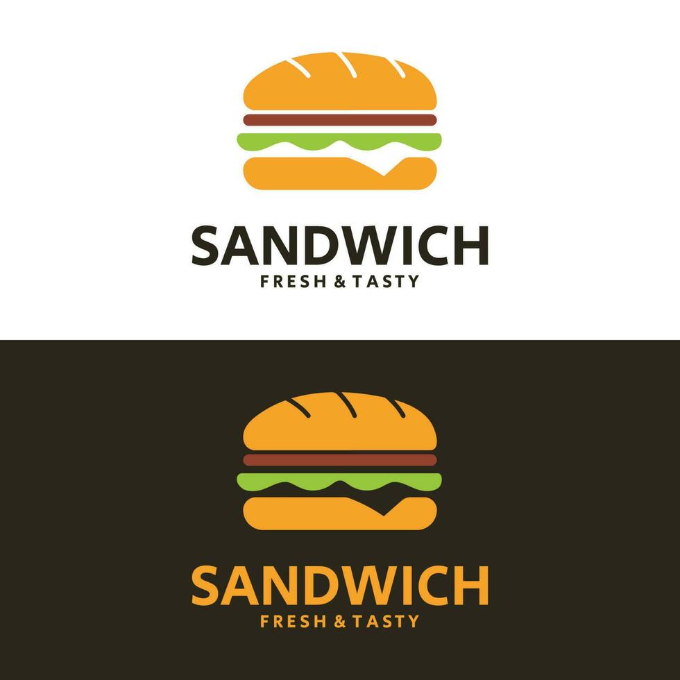 sandwich logo modèle avec vecteur concept