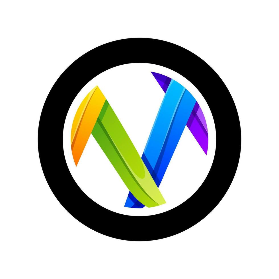 coloré abstrait lettre m logo conception vecteur