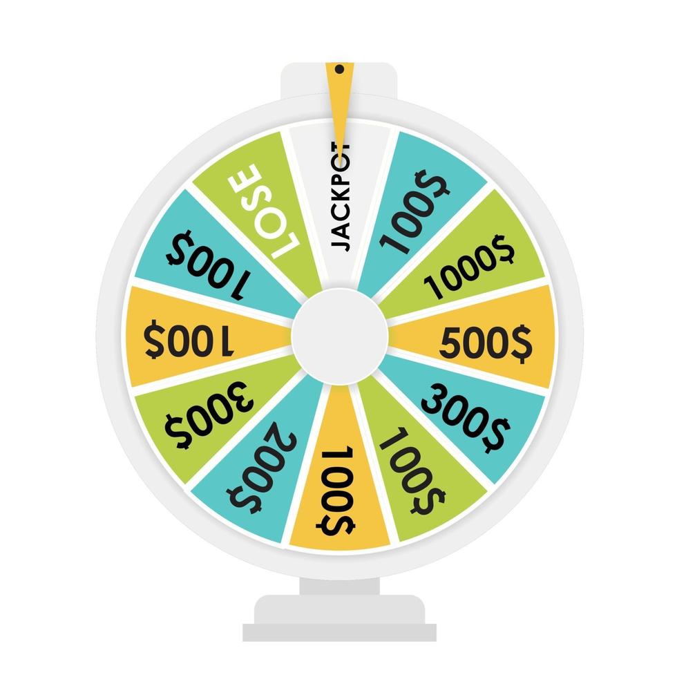 icône de la roue de la fortune vecteur