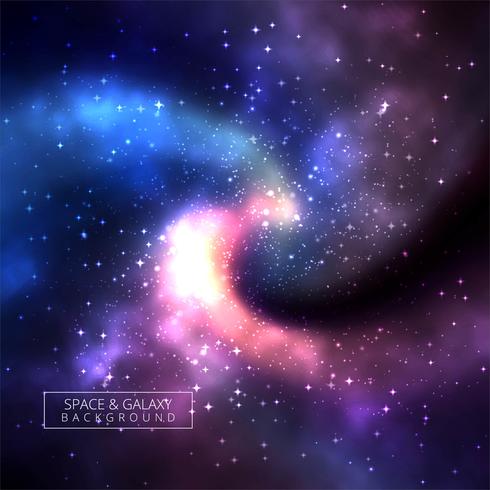 Univers fond illustration de galaxie colorée vecteur