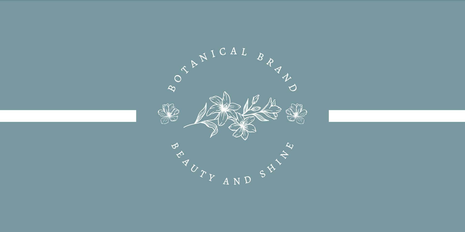 fleur logo conception pour beauté logo marque et identité vecteur