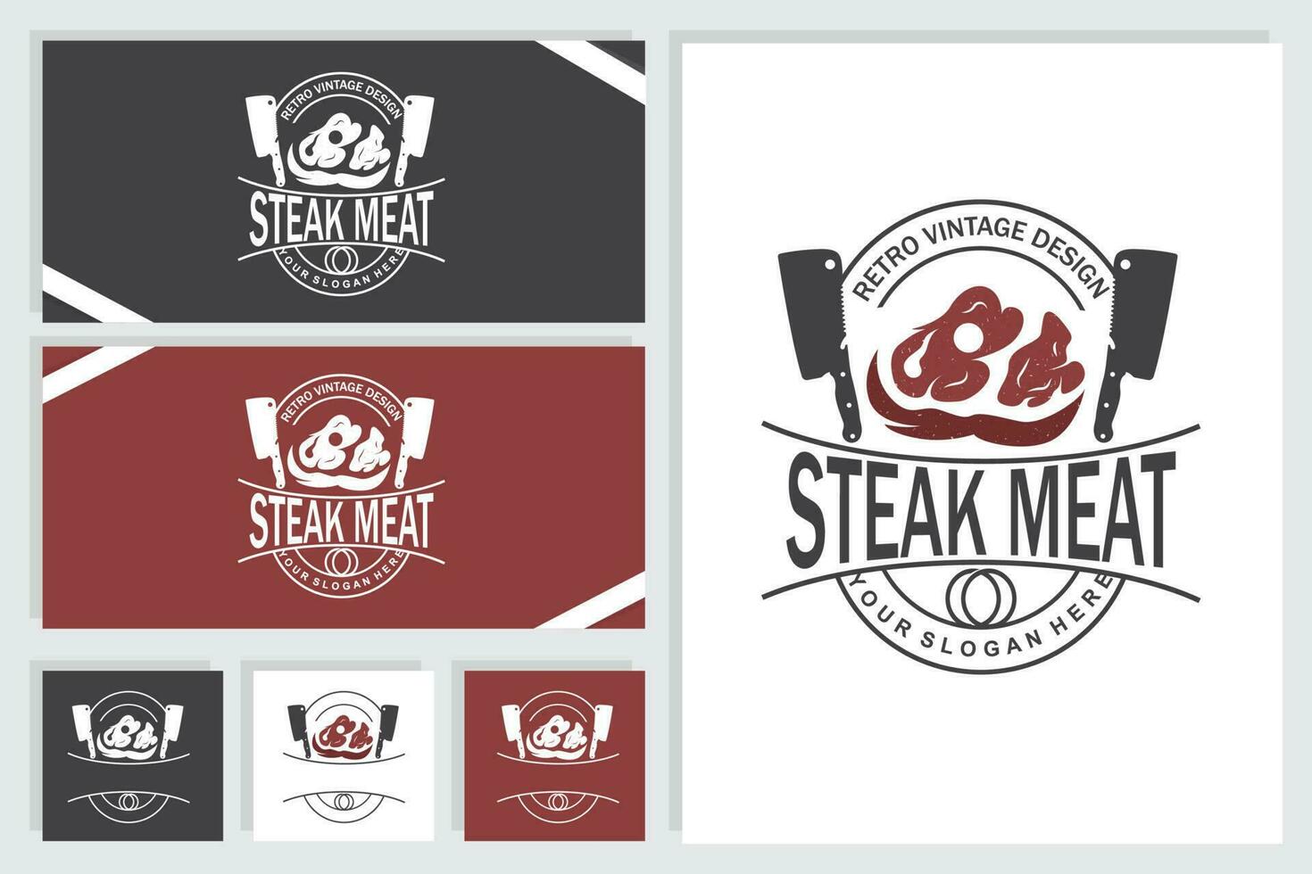 steak logo, ancien rétro rustique un barbecue gril thème conception style, barbecue Frais Viande vecteur, icône symbole illustration vecteur