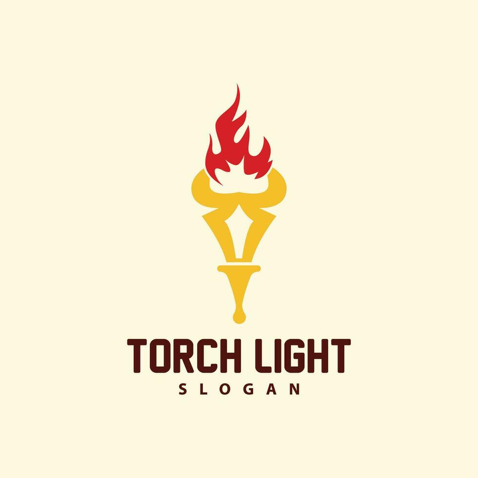 torche logo, olympique flamme vecteur, Facile minimaliste conception modèle illustration vecteur