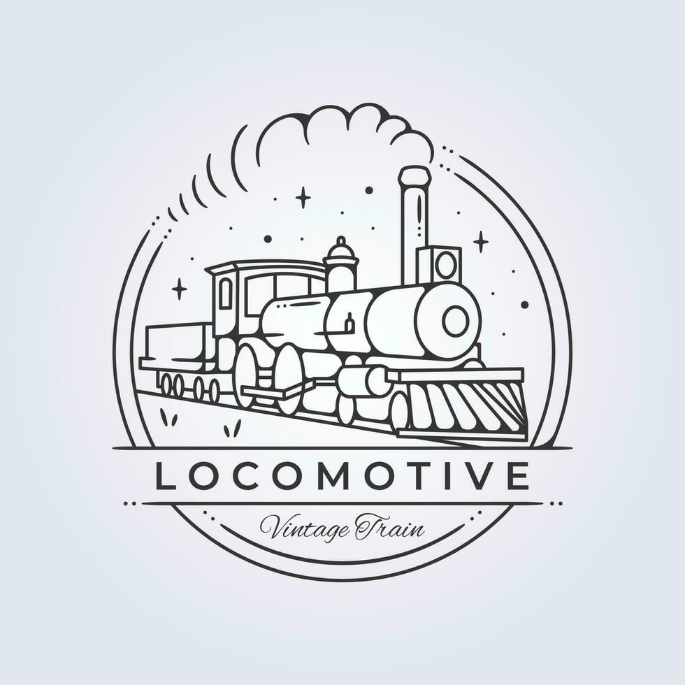 ancien locomotive train dans emblème vecteur illustration modèle logo conception, poudlard Express vecteur