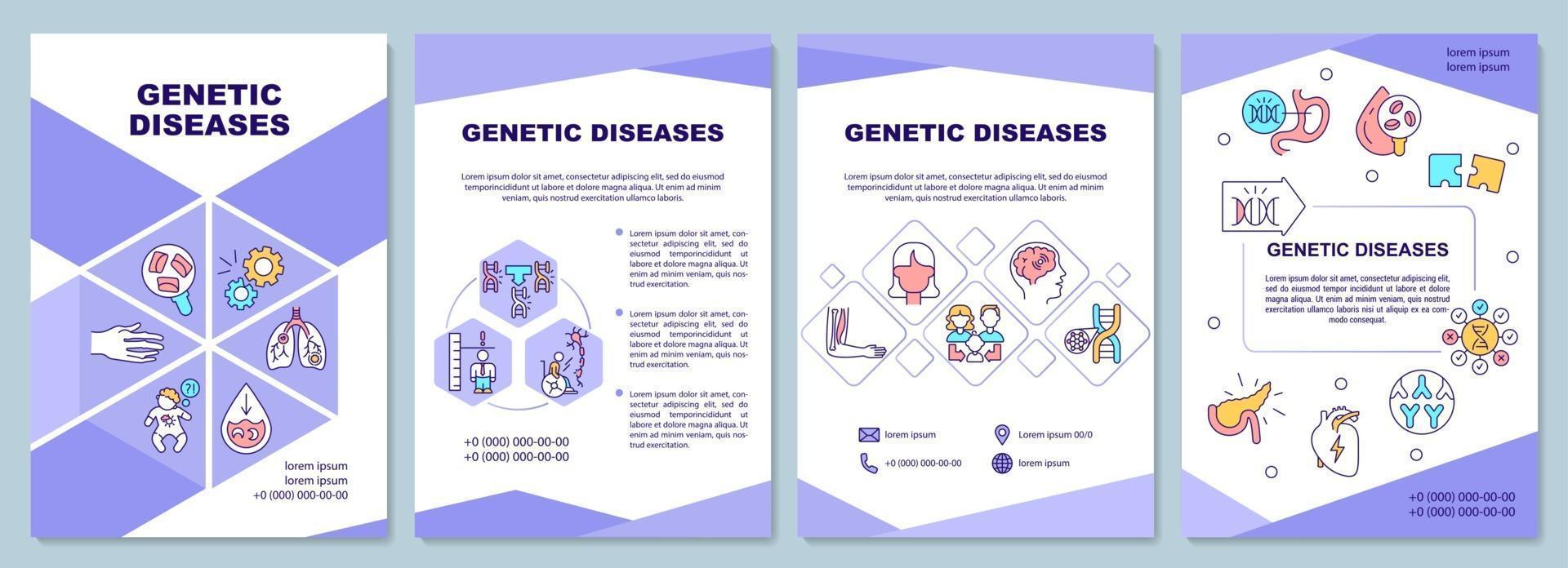 modèle de brochure sur les maladies génétiques vecteur