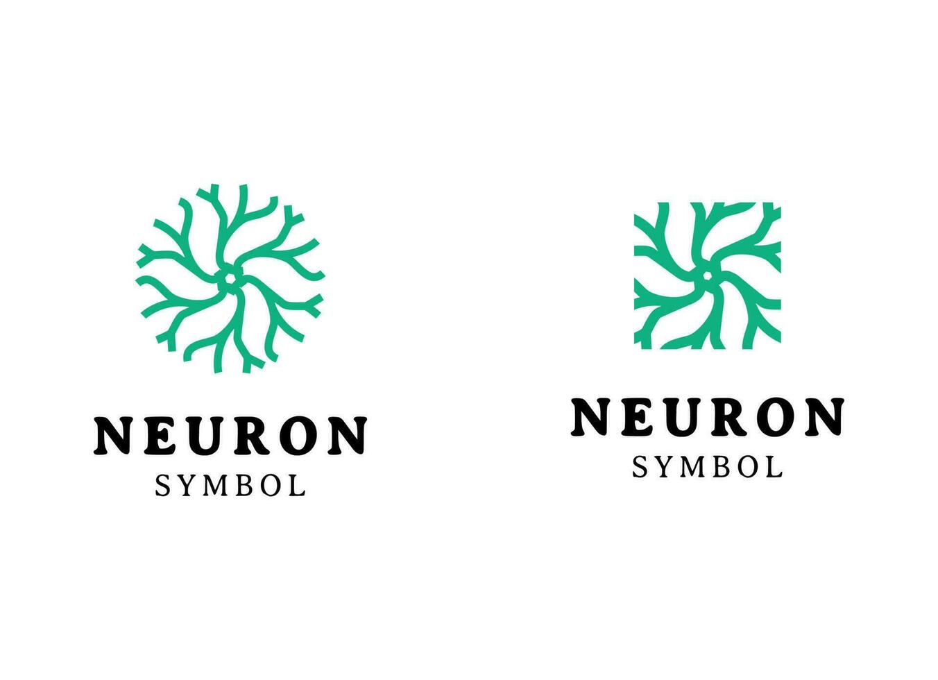 vecteur de modèle de logo de neurone abstrait