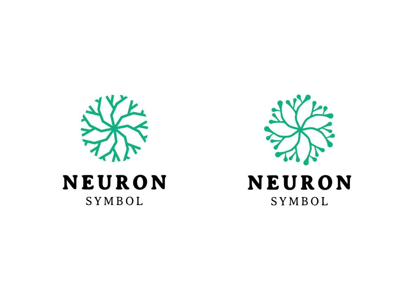 vecteur de modèle de logo de neurone abstrait