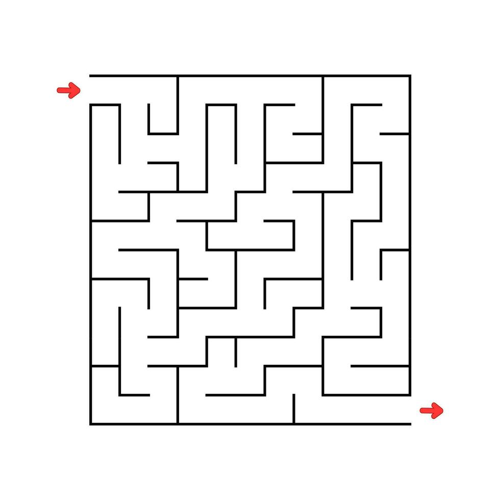 labyrinthe abstrait. jeu éducatif pour les enfants. casse-tête pour les enfants. énigme du labyrinthe. trouver le bon chemin. illustration vectorielle. vecteur