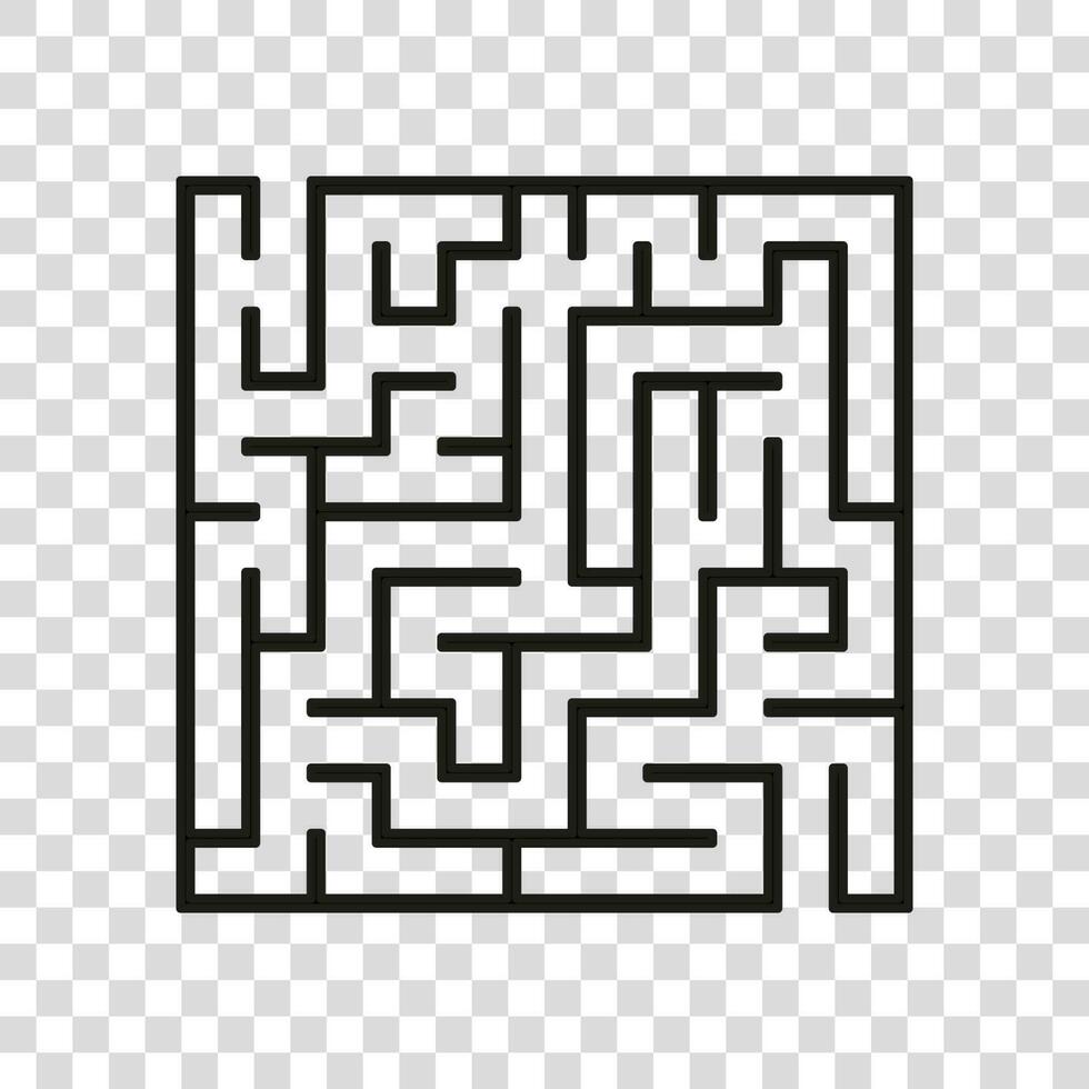 labyrinthe carré abstrait. jeu pour les enfants. casse-tête pour les enfants. énigme du labyrinthe. trouver le bon chemin. illustration vectorielle. vecteur