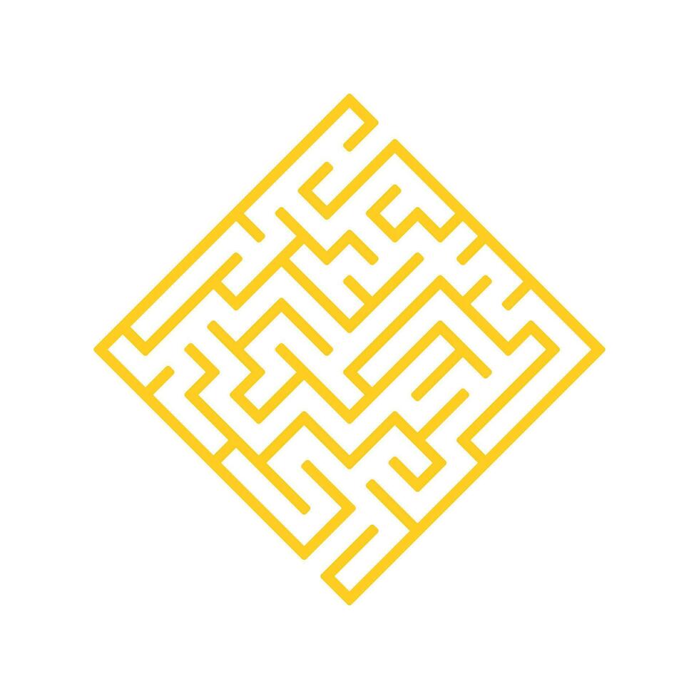 labyrinthe carré abstrait. jeu pour les enfants. casse-tête pour les enfants. énigme du labyrinthe. trouver le bon chemin. illustration vectorielle. vecteur