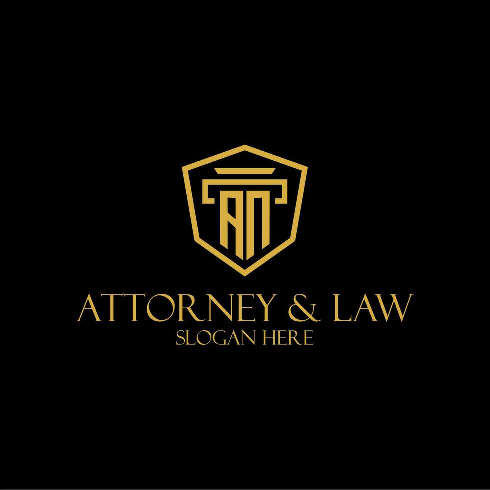 un initiale monogramme pour cabinet d'avocats logo des idées avec Créatif polygone style conception vecteur