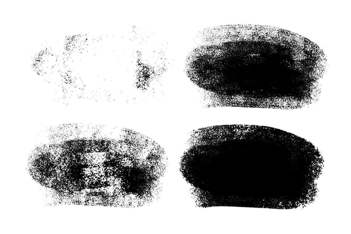 ensemble vectoriel de coups de pinceau dessinés à la main, taches pour les toiles de fond. ensemble d'éléments de conception monochromes. arrière-plans dessinés à la main artistiques monochromes d'une couleur.