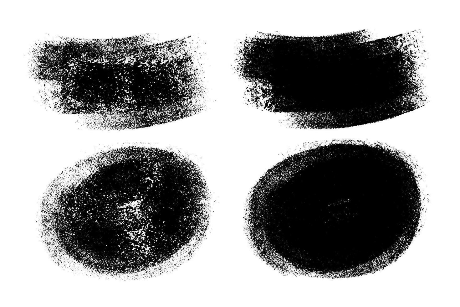 ensemble vectoriel de coups de pinceau dessinés à la main, taches pour les toiles de fond. ensemble d'éléments de conception monochromes. arrière-plans dessinés à la main artistiques monochromes d'une couleur.