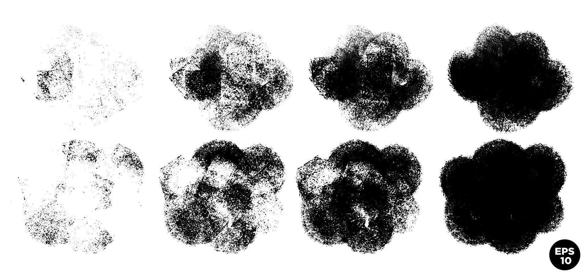 vecteur ensemble de main tiré brosse coups, taches pour toiles de fond. conception élément ensemble. artistique main tiré arrière-plans lequel pourrait être combiner dans multicouche texturé place.