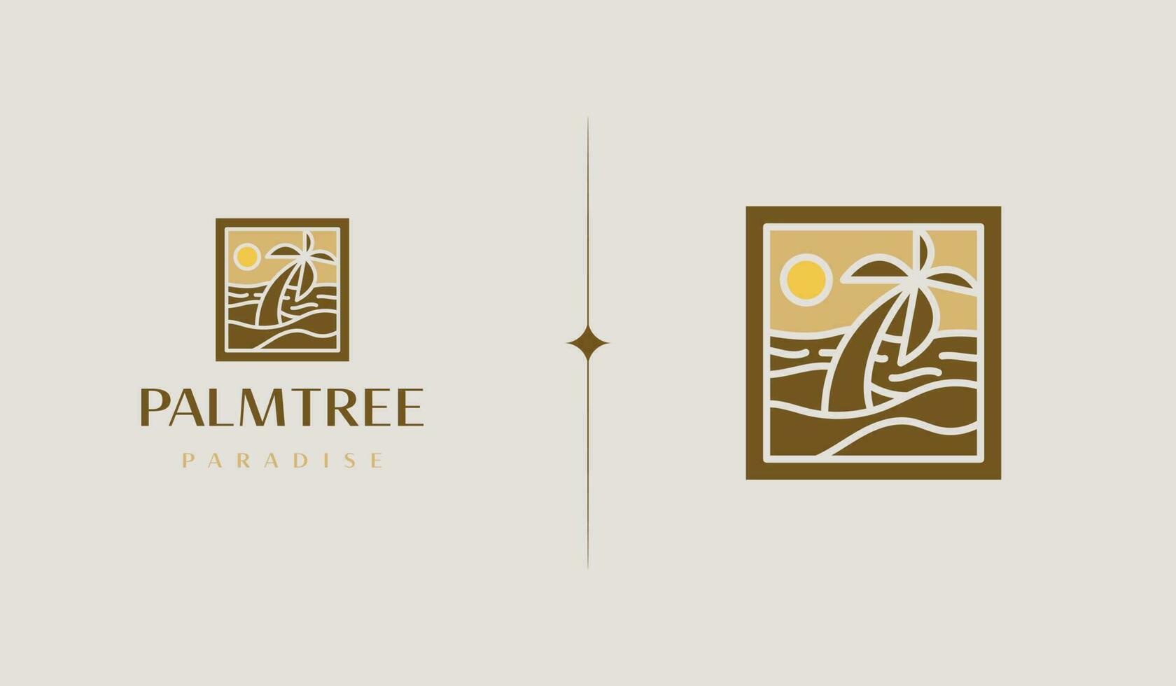 paume arbre été tropical logo. universel Créatif prime symbole. vecteur signe icône logo modèle. vecteur illustration