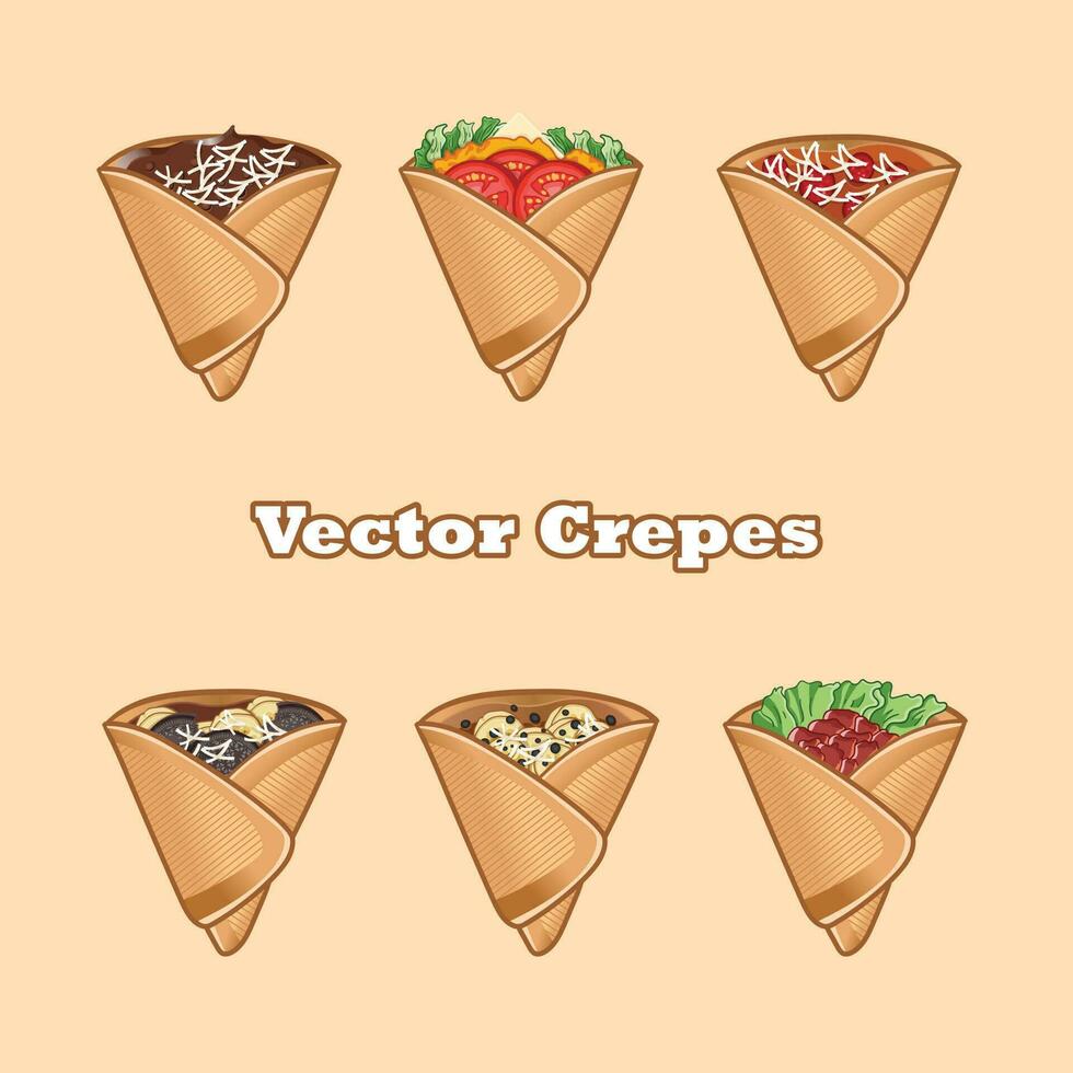 vecteur crêpes nourriture