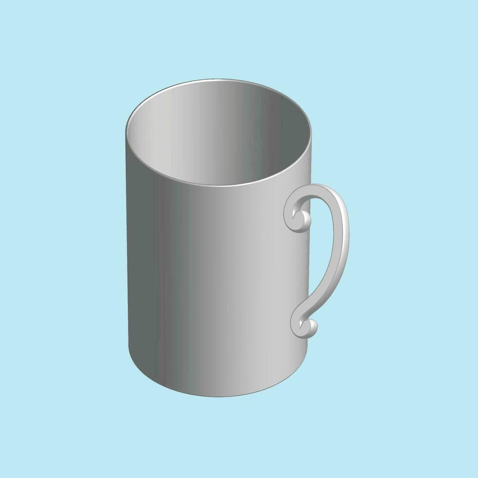 3d agresser avec chaud thé et Lait ou cappuccino et latté. réaliste americano et Expresso boisson illustration, café Coupe. vecteur