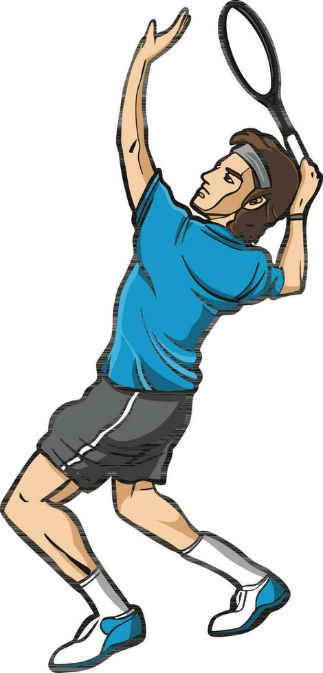 tennis joueur action sport clipart vecteur