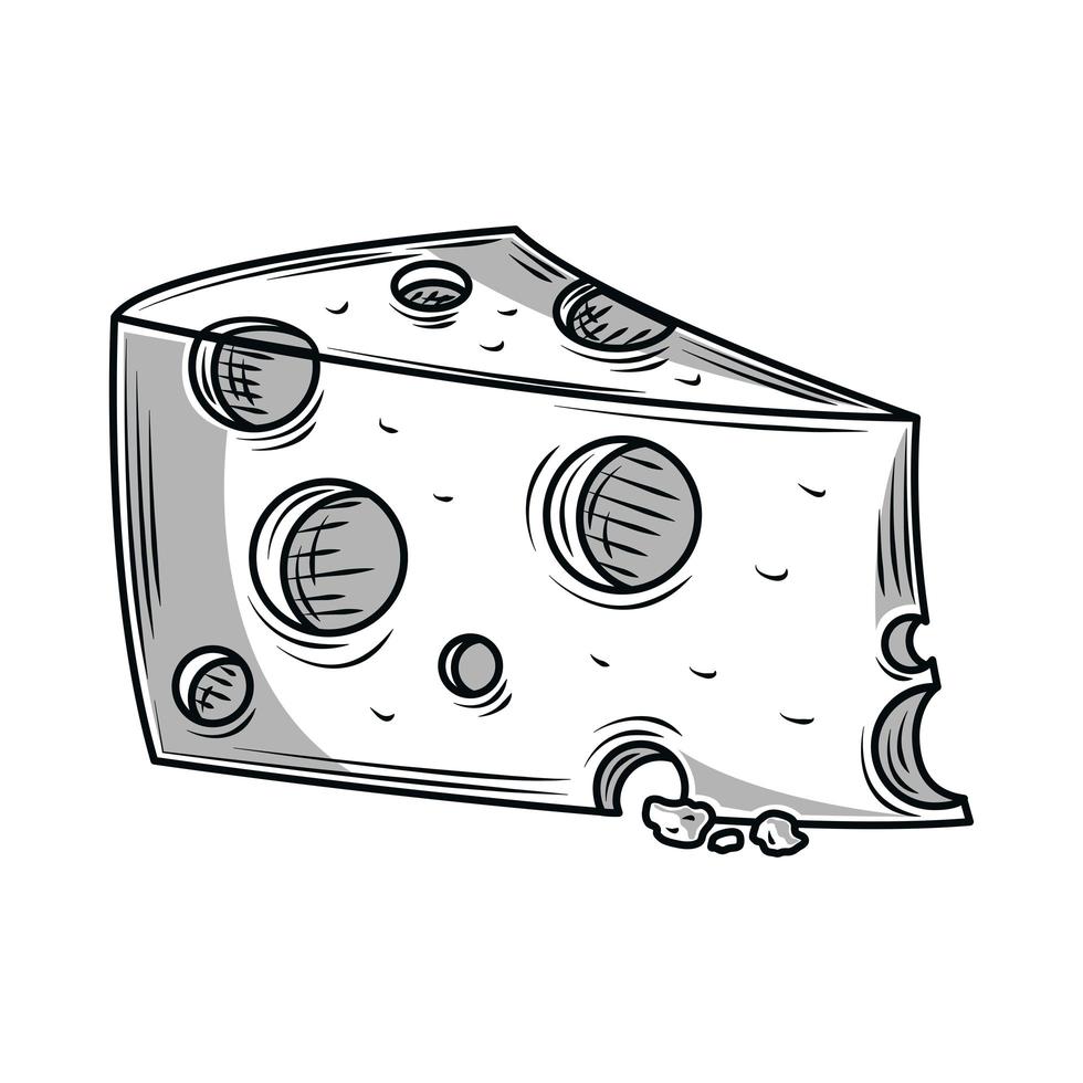 collation de fromage en tranches vecteur