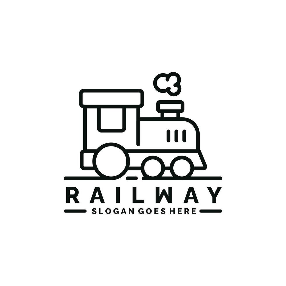 train logo conception vecteur illustration