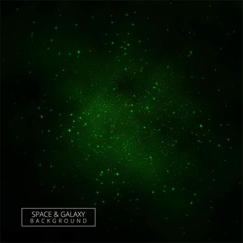 Vecteur de fond abstrait univers vert galaxie
