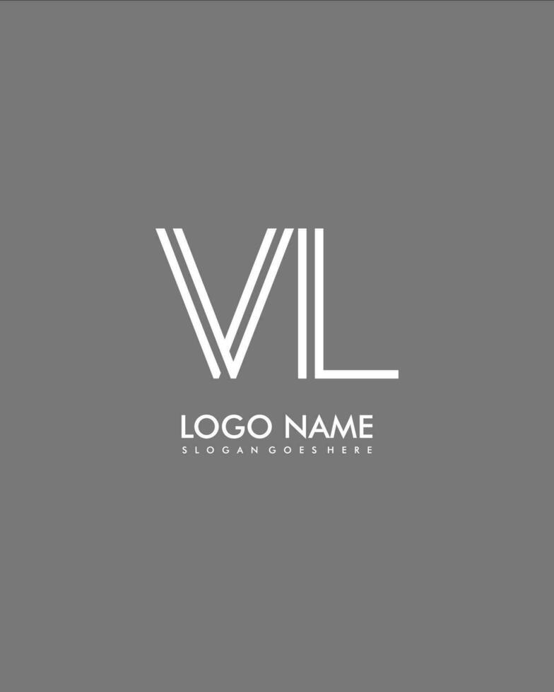 vl initiale minimaliste moderne abstrait logo vecteur