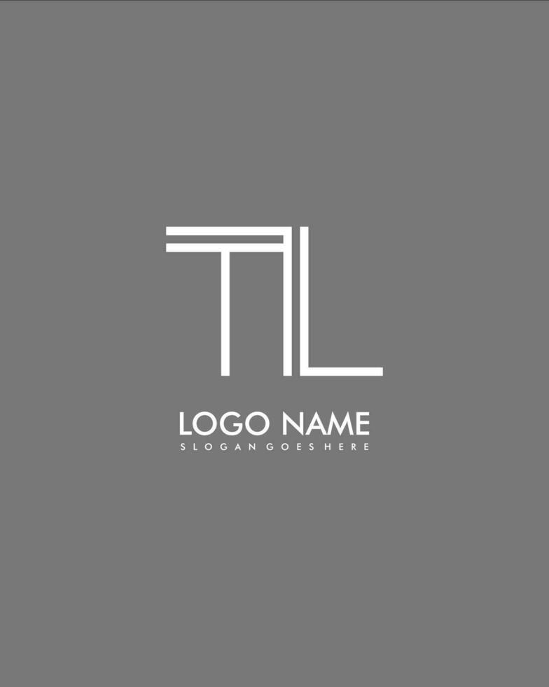 tl initiale minimaliste moderne abstrait logo vecteur