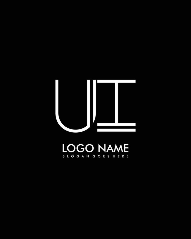 ui initiale minimaliste moderne abstrait logo vecteur